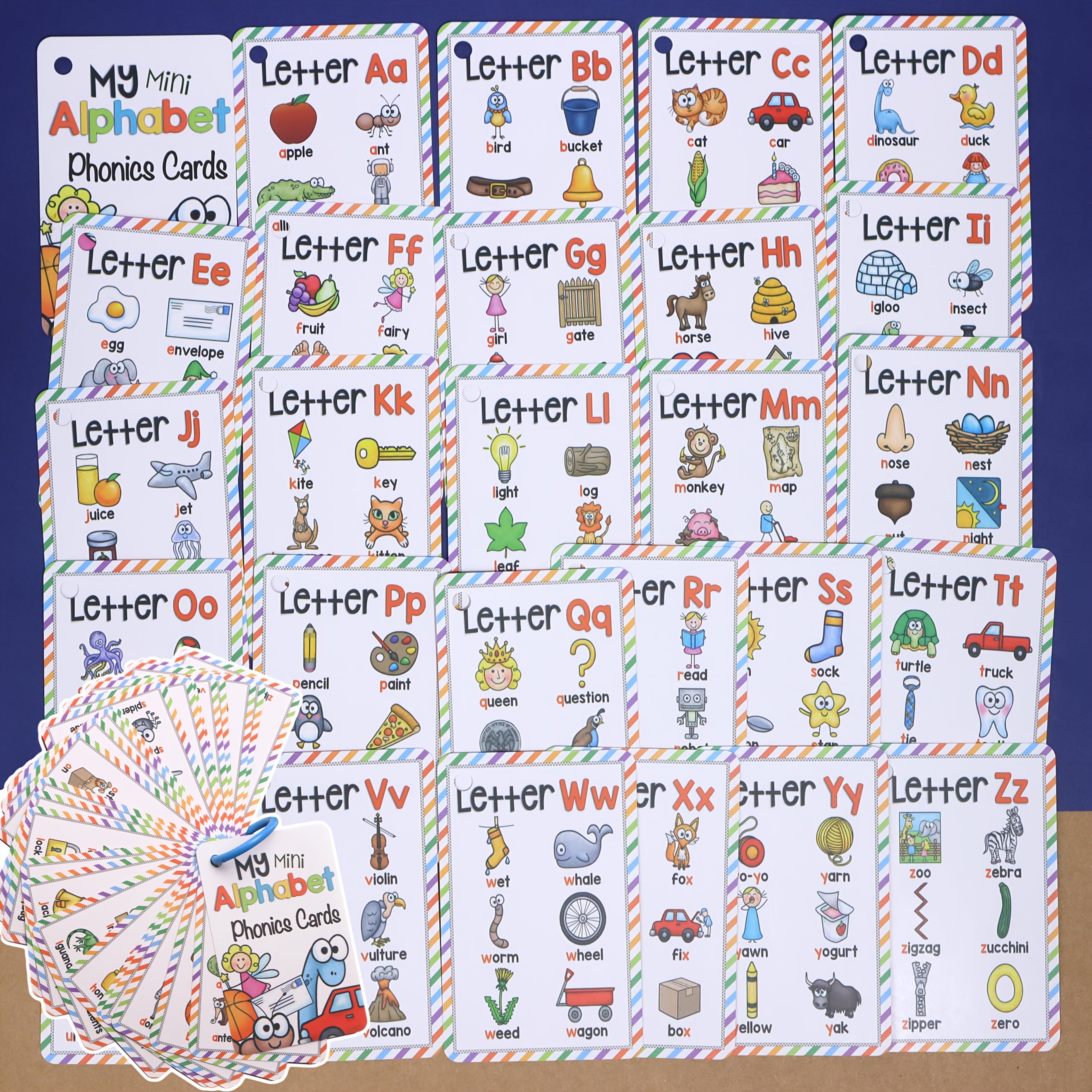 Phonics Flash Cards for Kids Ages 3-6