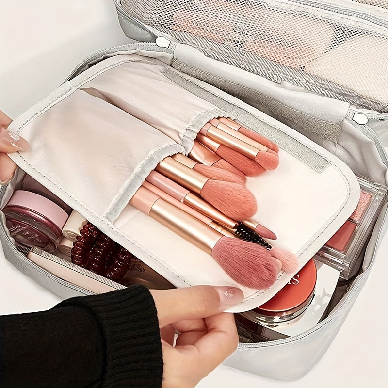 Portable Makeup Bag with Handle for Travel Toiletries Makeup Supplies