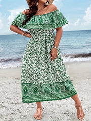 Boho Dress Women's Off Shoulder Maxi Summer Dress