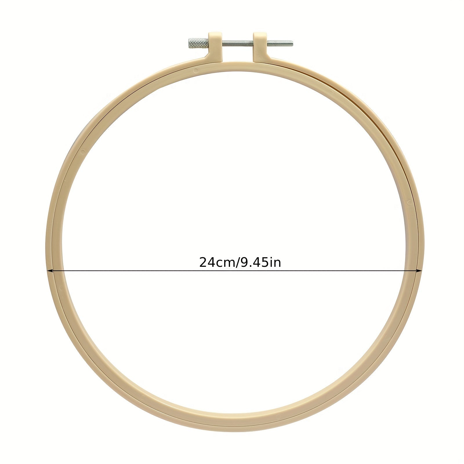5pcs Round Bamboo Embroidery Hoop Wooden Embroidery Hoop Adjustable