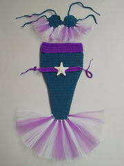 Baby s Mermaid Dress Up Costume Hand knitted Sweater Set