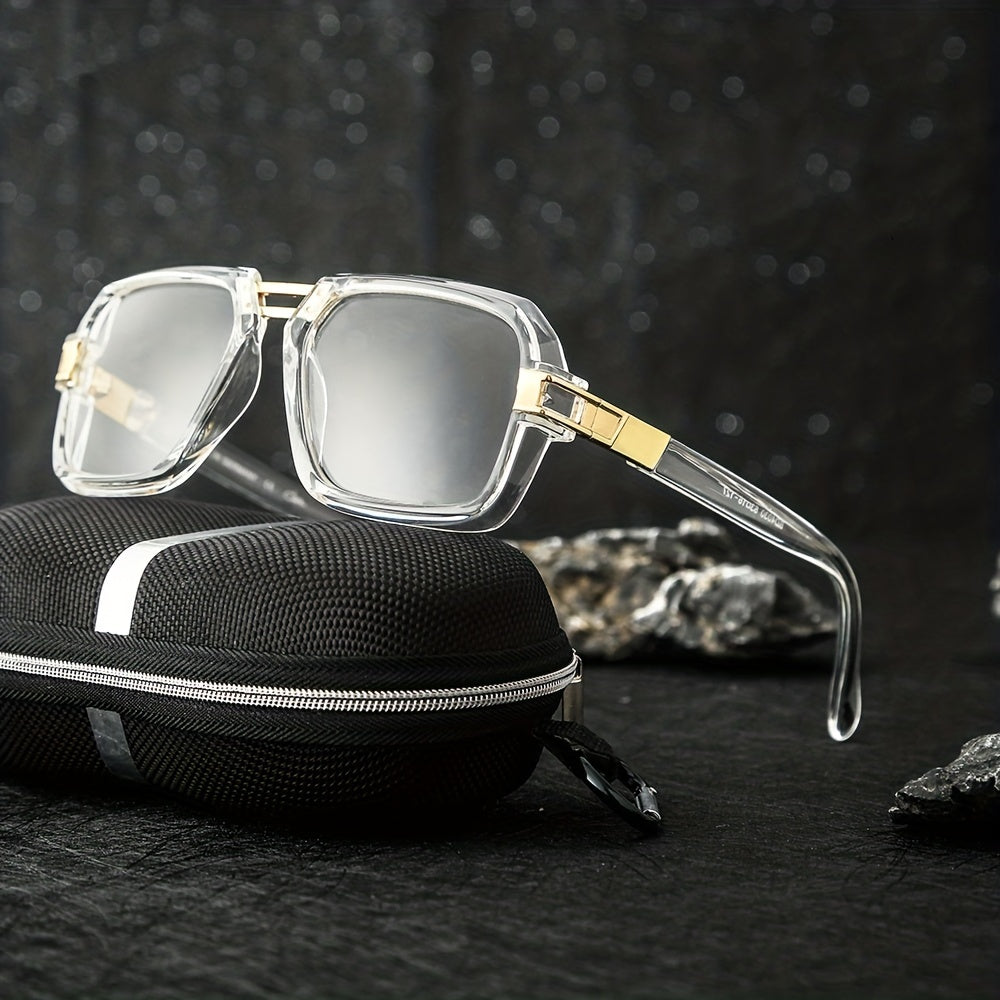 Men's Square Frame Sunglasses Unisex Steampunk UV Protection Glasses