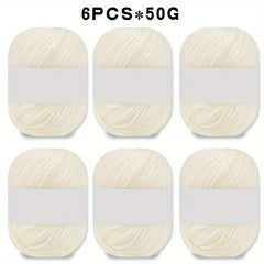 6pcs 6 Strand Soft Yarn for Crochet Projects - Christmas Halloween
