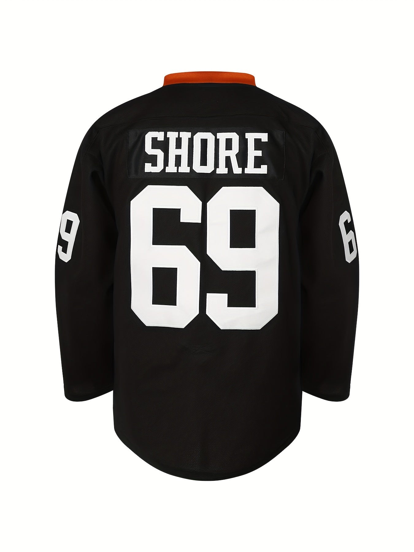 Cartoon Dog Embroidery Men's Long Sleeve Hockey Jersey