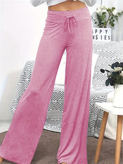  Solid Comfort Wide Leg Pants