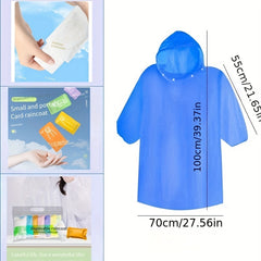 7pcs Portable Disposable Raincoats for Outdoor