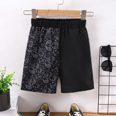 Men's Paisley Print Elastic Waist Workout Shorts