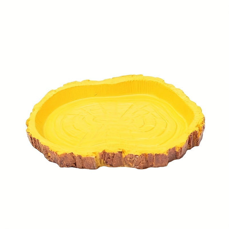 Bark Shaped Feeding Dish for Reptiles Water Basin Food Feeder
