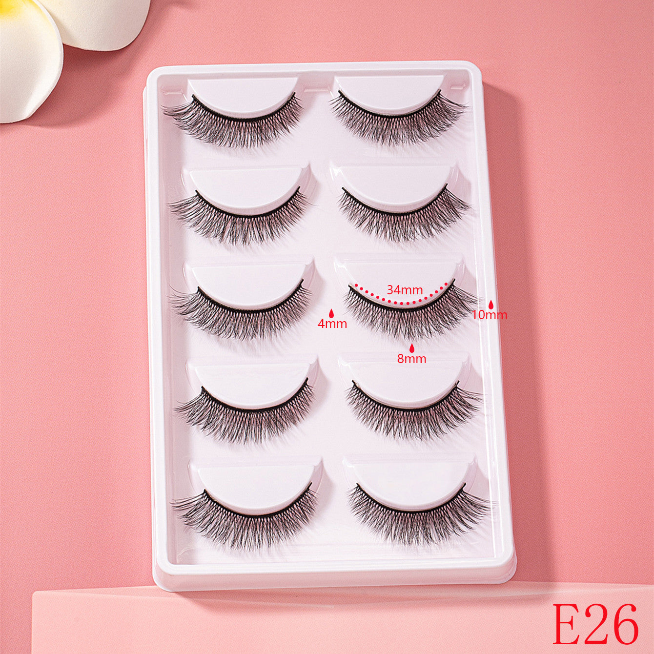 5 Pairs Natural Look False Eyelashes Fluffy Wispy Lashes