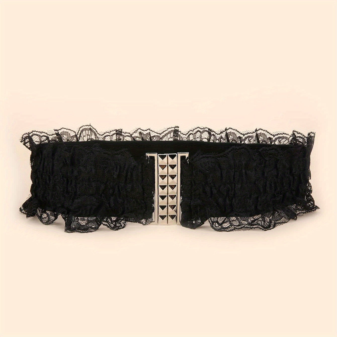 Vintage Lace Wide Belt Elastic Waistband for Women