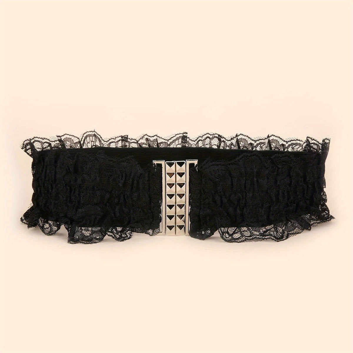 Vintage Lace Wide Belt Elastic Waistband for Women