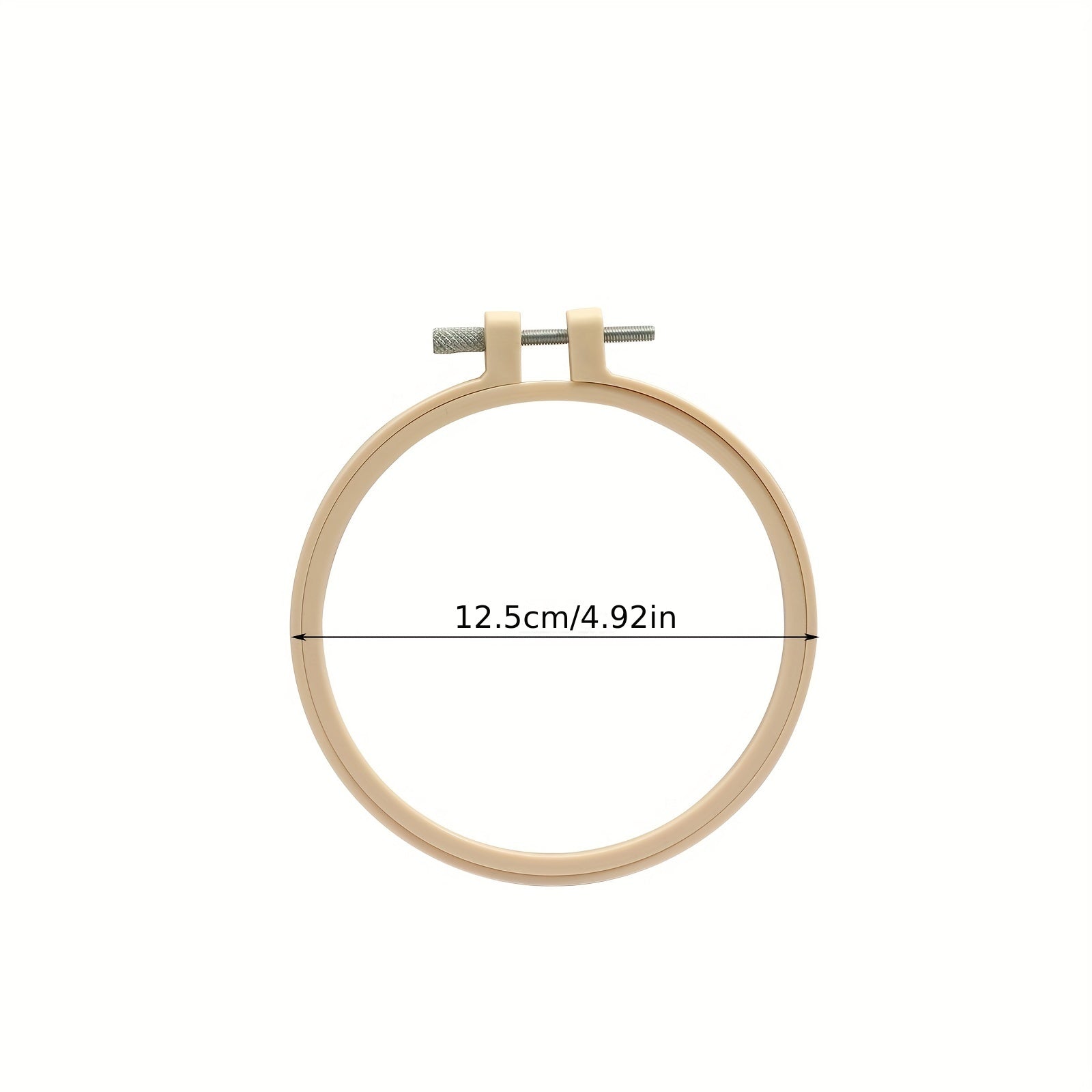 5pcs Round Bamboo Embroidery Hoop Wooden Embroidery Hoop Adjustable