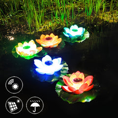 Solar Floating Lotus Light for Garden Pond Night Light