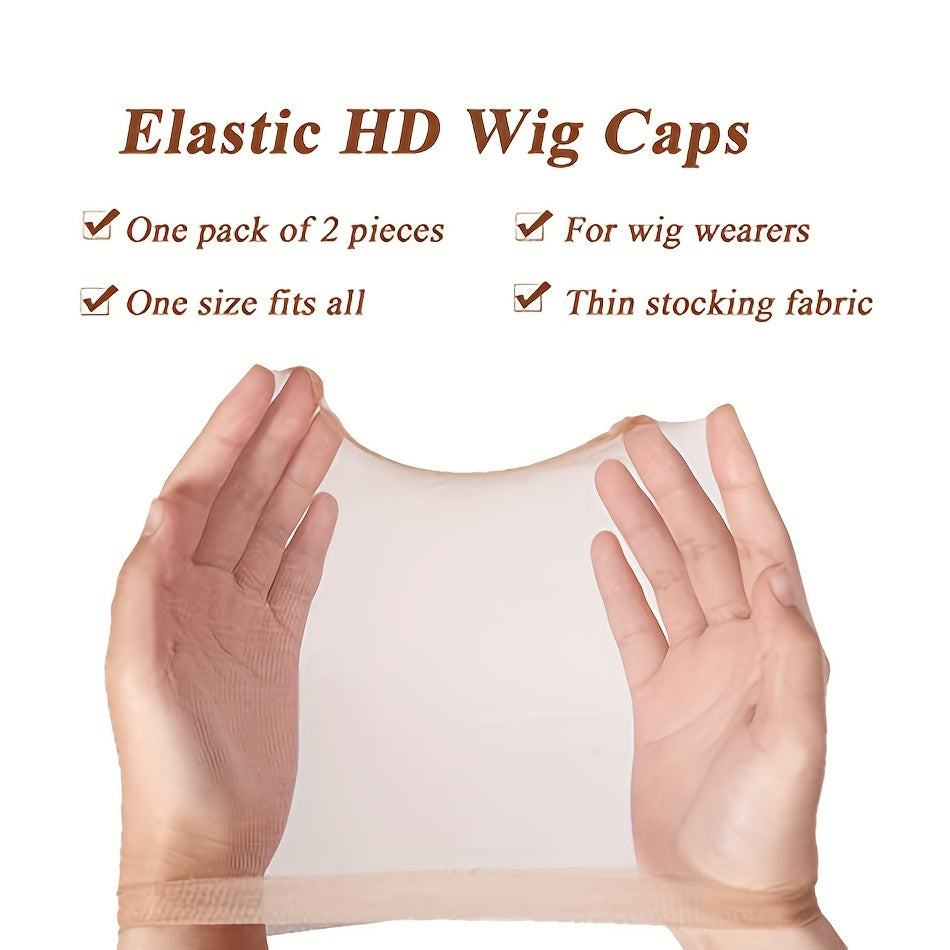 2pcs HD Wig Caps For Women Lace Front Wig Stocking