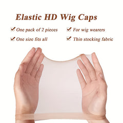 2pcs HD Wig Caps For Women Lace Front Wig Stocking