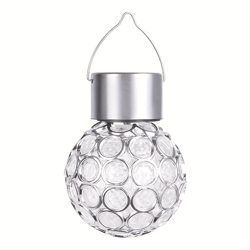 Solar Powered Outdoor LED Pendant Light Hollow Lawn Garden Decoration
