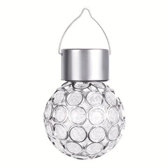 Solar Powered Outdoor LED Pendant Light Hollow Lawn Garden Decoration