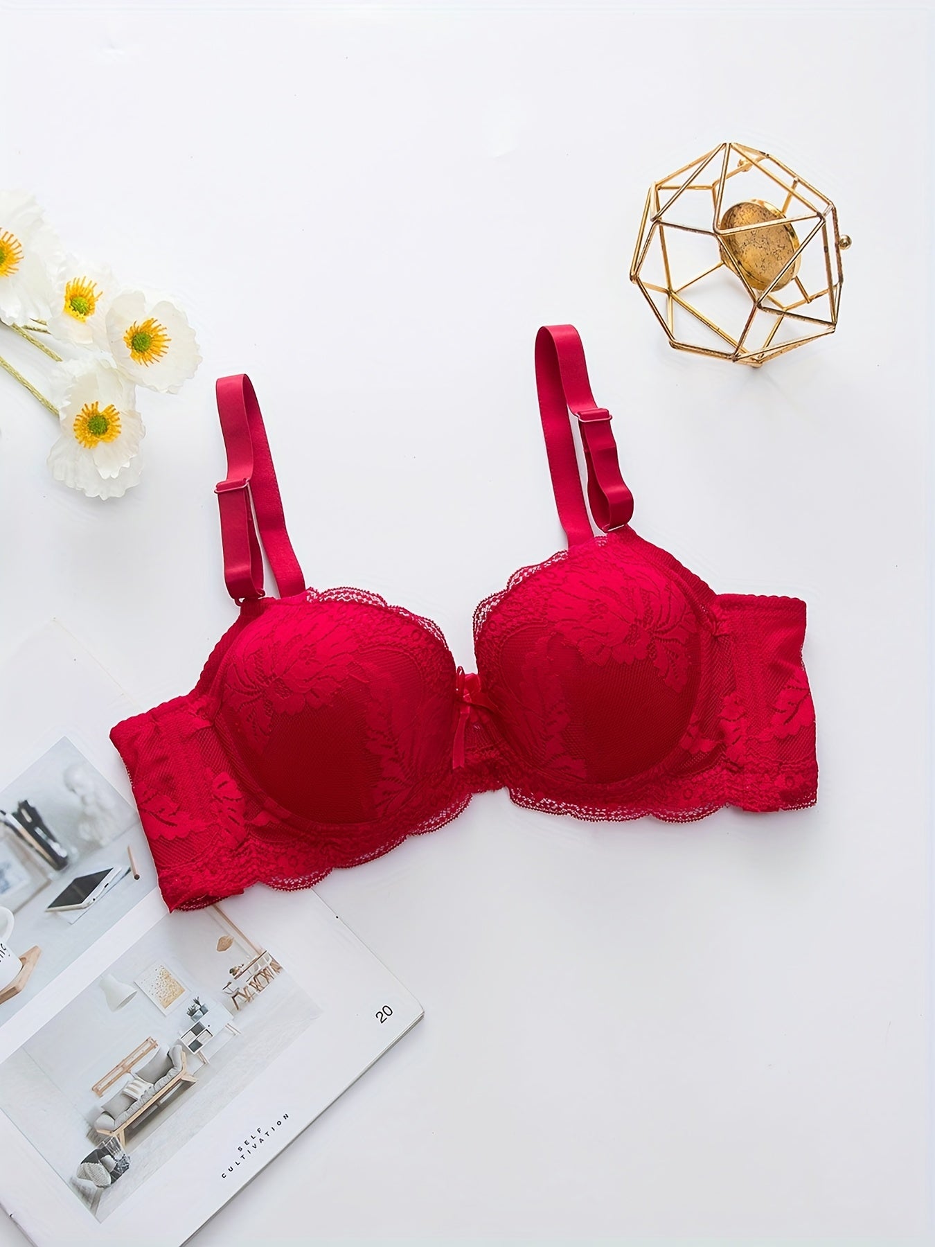 Scallop Trim Lace Wirefree Bra
