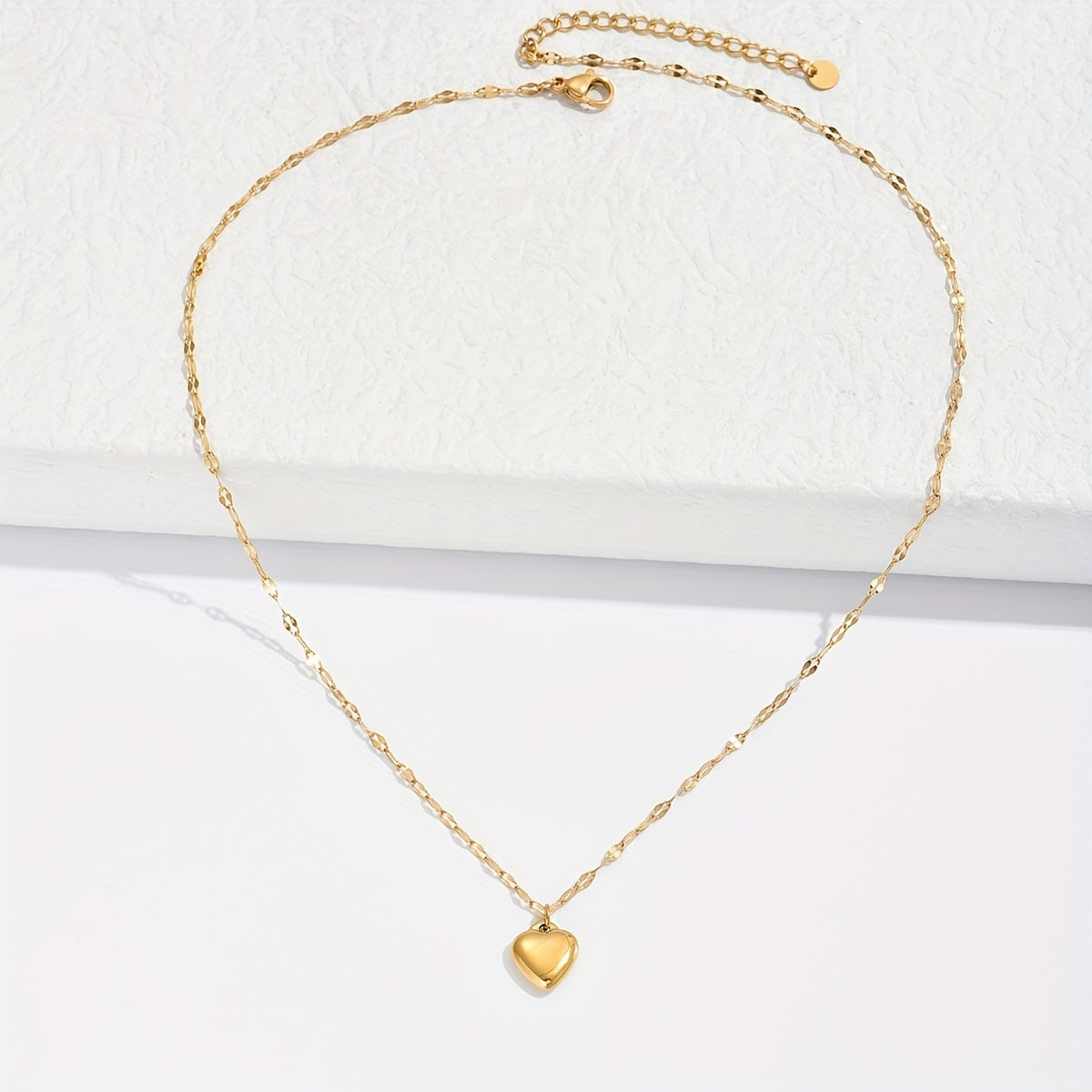 Heart Pendant Necklace for Women Girls 14K Plated
