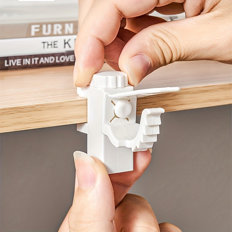 2pcs Curtain Rods Bracket Hanger Hooks - Wall Organizer for Home