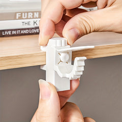 2pcs Curtain Rods Bracket Hanger Hooks - Wall Organizer for Home