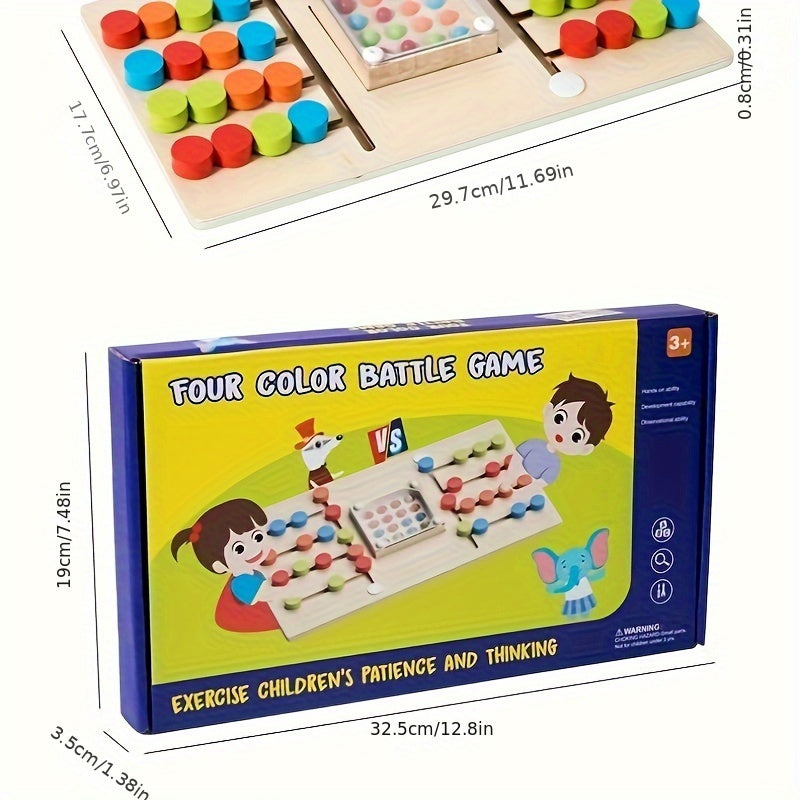Wooden Logic Game for 2 Players, Improve Classification Cognition