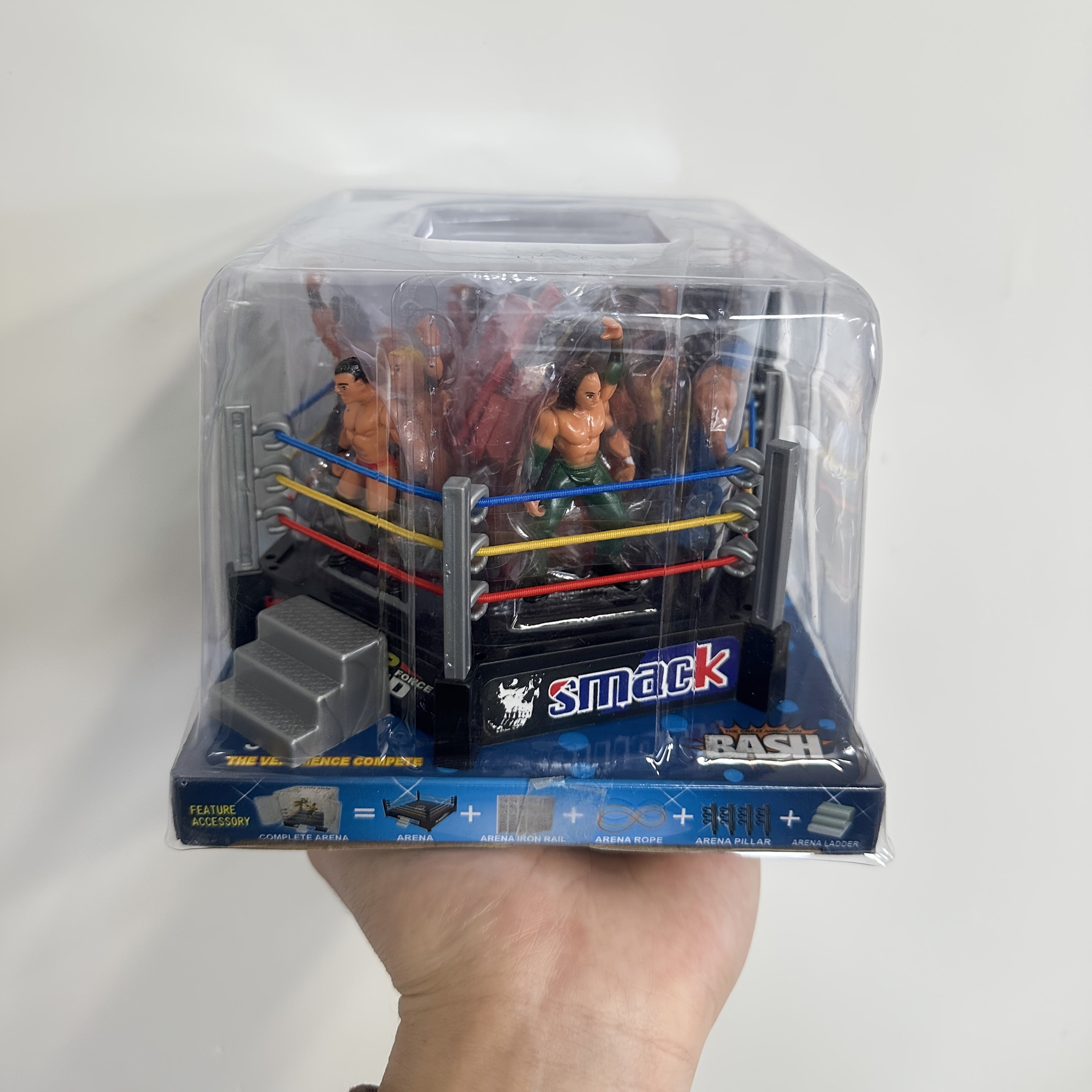 32 Mini Wrestling Action Figures with 12 Male Wrestlers and Beast Cage