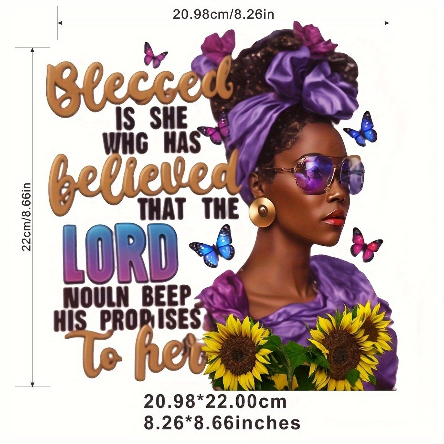 Sunflower Woman Iron On Patch Decal for T-Shirt Jeans Clothing Decoration
