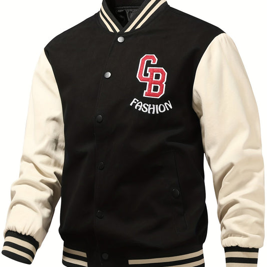 Men's Lightweight Letter Embroidery Baseball Jacket