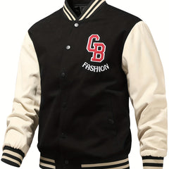 Men's Lightweight Letter Embroidery Baseball Jacket