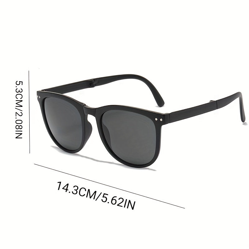 Square Foldable Sunglasses UV400 Anti Glare Glasses