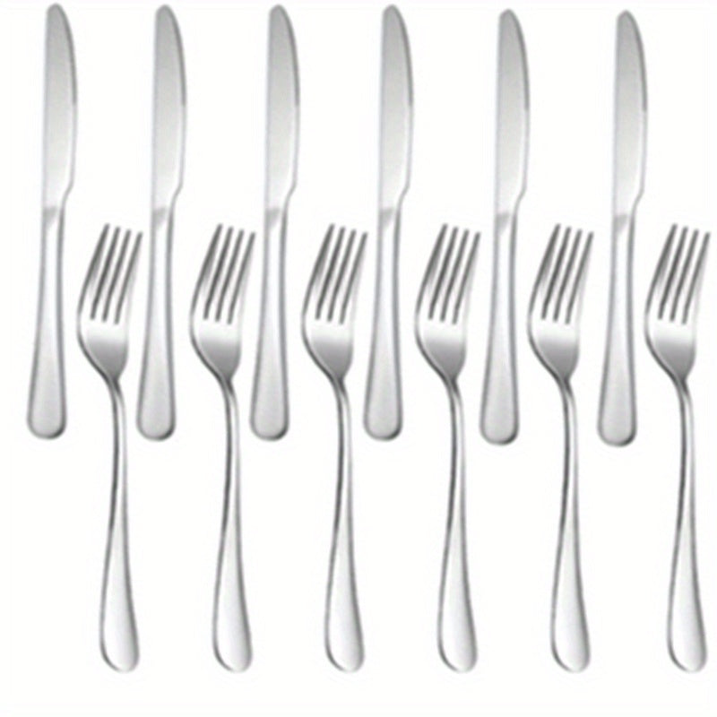 12pcs Stainless Steel Salad Fruit Fork Modern Tableware