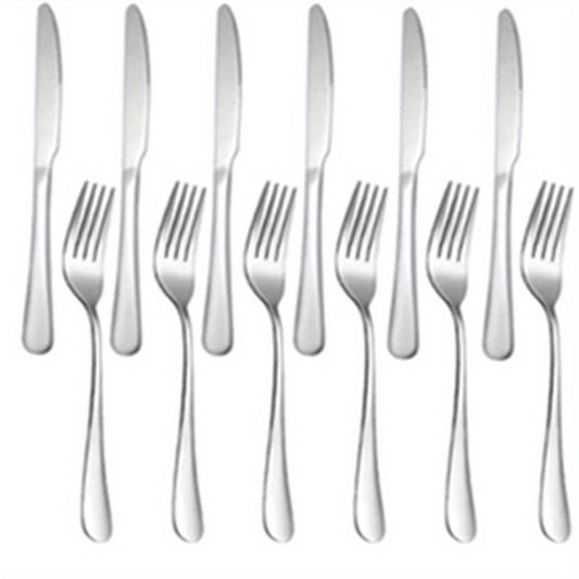 12pcs Stainless Steel Salad Fruit Fork Modern Tableware