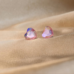 Heart Shaped Stud Earrings Set Multicolor Women Girls