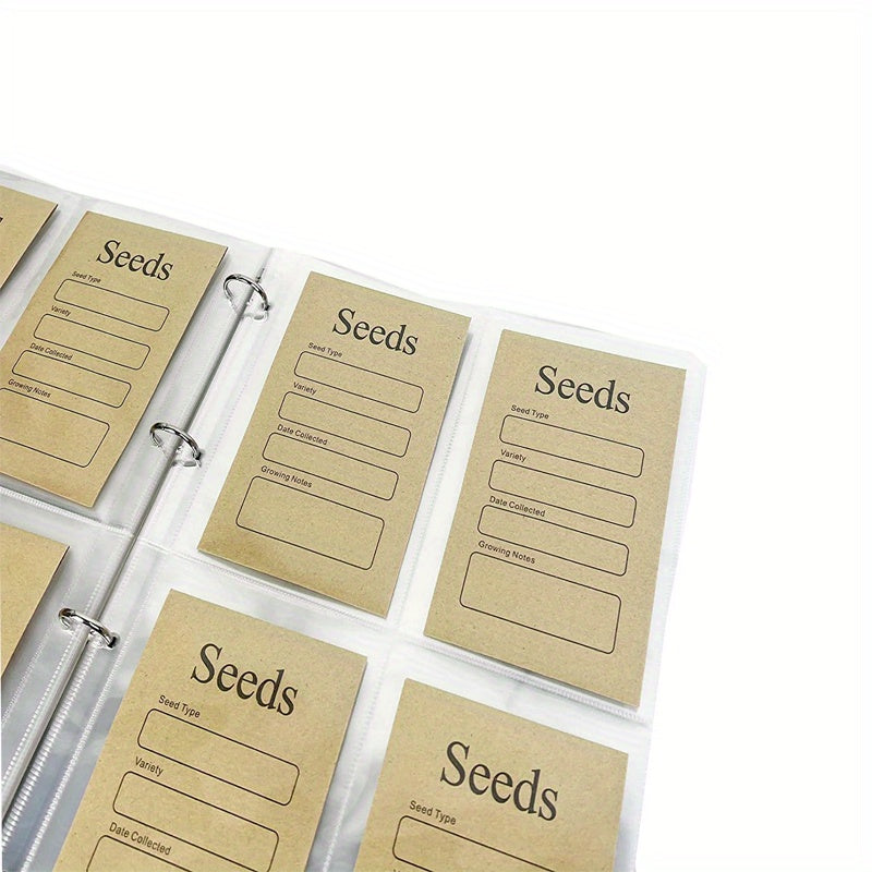 Seed Storage Organizer with 10 Resealable Envelopes & 80 Bags