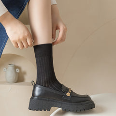 Vertical Striped Crew Socks Women's Stockings & Hosiery