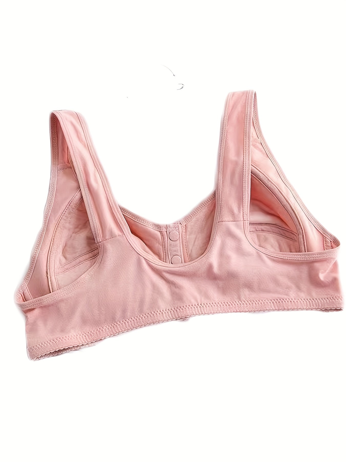 Floral Print Wireless Bra Front Buckle Push Up Bra Women's Lingerie