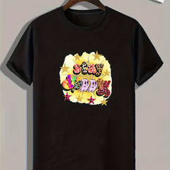 Stay Spooky Halloween Print Men's Graphic T-shirt