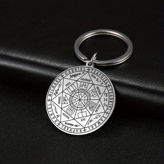 St. Michael Seven Archangels Protection Amulet Keychain