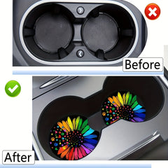 Car Coasters Absorbent Cup Holder Accessories 1pc