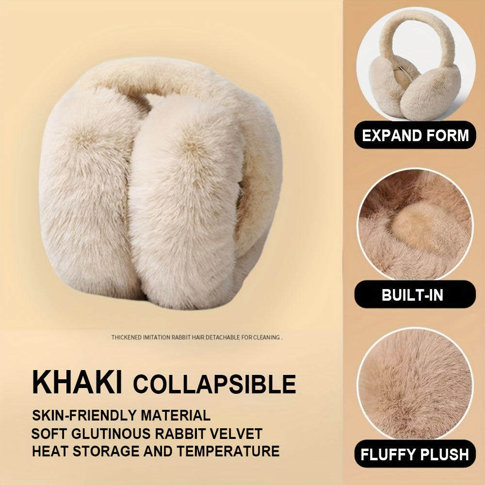 Winter Thermal Ear Warmers Plush Fleece Earmuffs Soft B