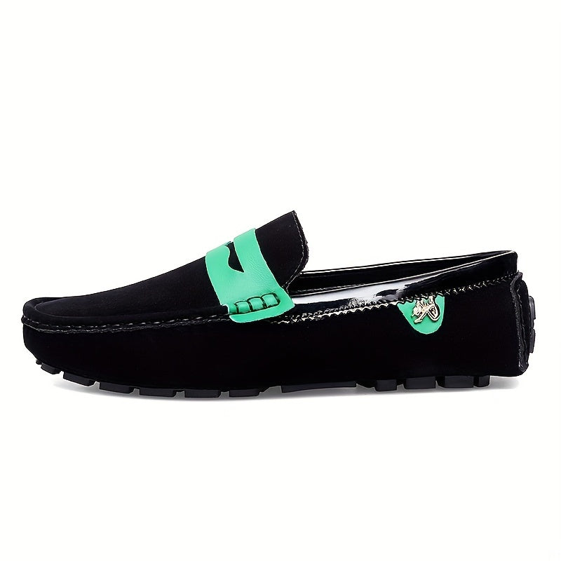 Women's Colorblock Flat Loafers Soft Sole Casual Shoes