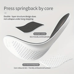 Sports Orthopedic Insoles Soft Elastic Breathable Running Sneakers Men Women