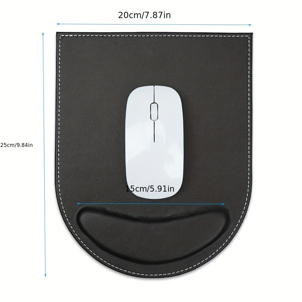 PU Leather Mouse Pad Non Slip Mouse Wrist Pad