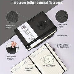 365-Page Journal Notebook Leather Hardcover for Daily Work and Writing