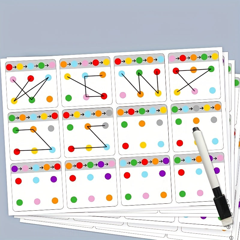 Reusable Erasable Pen Training Card for Seniors
