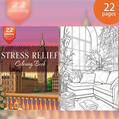 Deluxe Relax Painting Coloring Book for Adults - Thickened Paper - 22 Pages