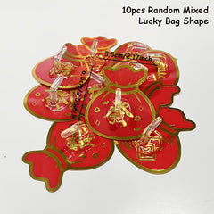 10pcs Chinese Year Door Hooks Self Adhesive Wall Hooks Spring Decoration