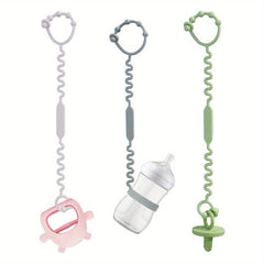 Adjustable Baby Teether Toy Harness 3 5pcs Silicone Pacifier Clips