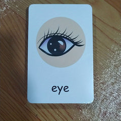 Montessori Body Part Flash Cards for Kids - Educational Toy